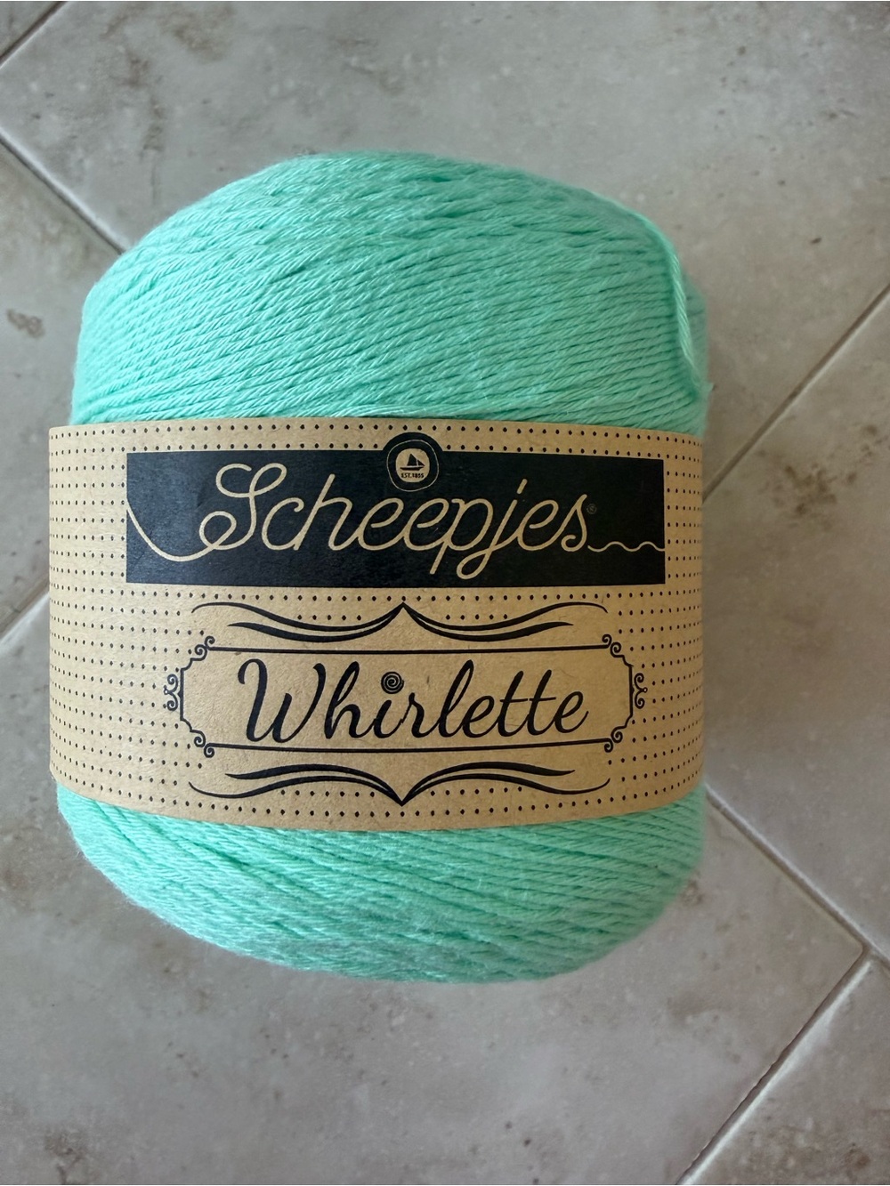 Scheepjes Whirlette Cotton/Acrylic Blend Yarn in Mint Green - Sour Apple